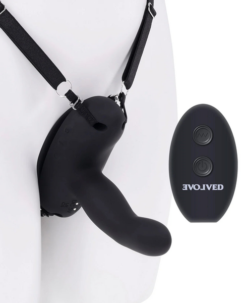 Evolved Come Closer G-Spot Strap On Vibrator with Harness