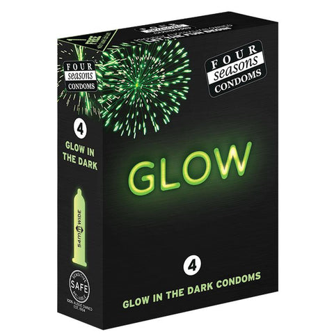 Four Seasons Condoms Glow In The Dark 4 Pack