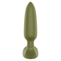 Forto Pointed Vibrating Anal Plug Green