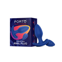 Forto Vibrating Anal Plug Blue