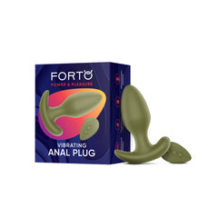 Forto Vibrating Anal Plug Green