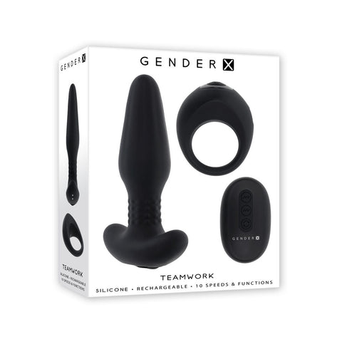 Gender X Teamwork Butt Plug and Cock Ring