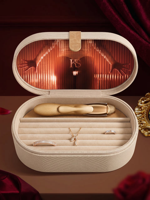 Kissky Premium Jewellery Box Sex Toy Case Beige