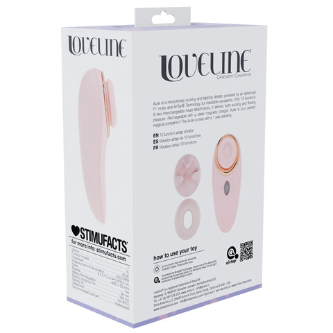 Loveline Aurie Interchangeable Head Clitoral Air Pulse Vibe Pink