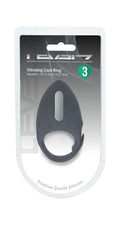 Vibrating cock ring packaging with brand logo on a white background
