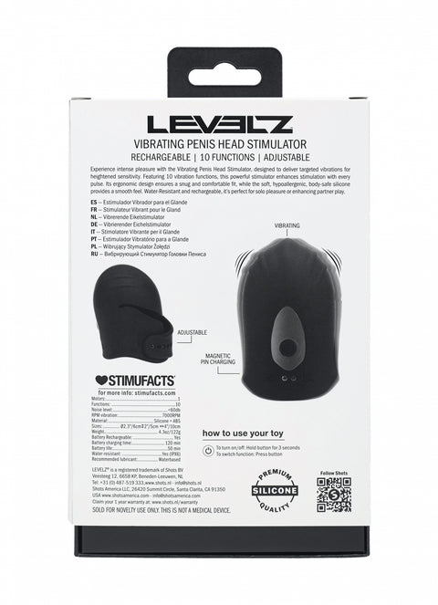 Levelz Adjustable Vibrating Silicone Penis Head Stimulator