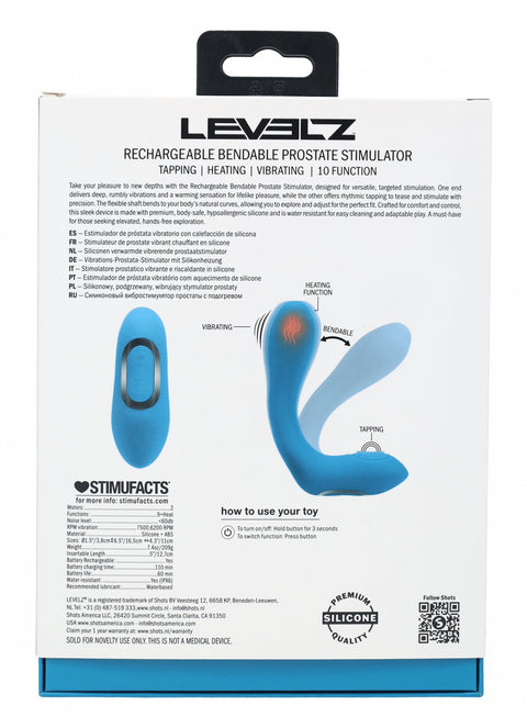 Levelz Vibrating Heating Bendable Tapping Prostate Stimulator