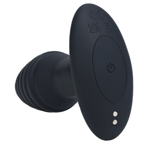 Levelz Remote Control Vibrating & Rotating Ribbed Silicone Anal Plug