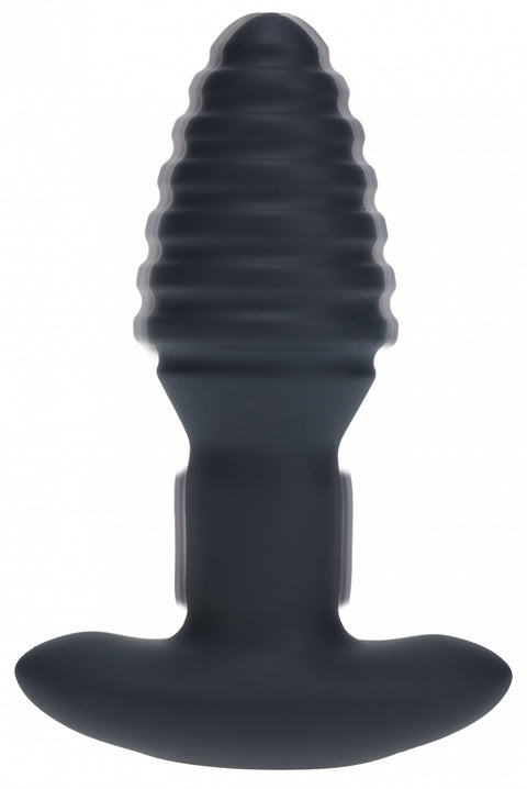 Levelz Remote Control Vibrating & Rotating Ribbed Silicone Anal Plug