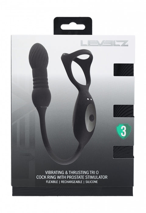Levelz Vibrating & Thrusting Tri O Cock Ring With Prostate Stimulator