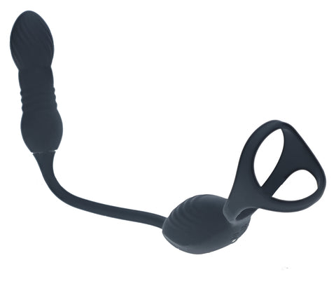 Levelz Vibrating & Thrusting Tri O Cock Ring With Prostate Stimulator