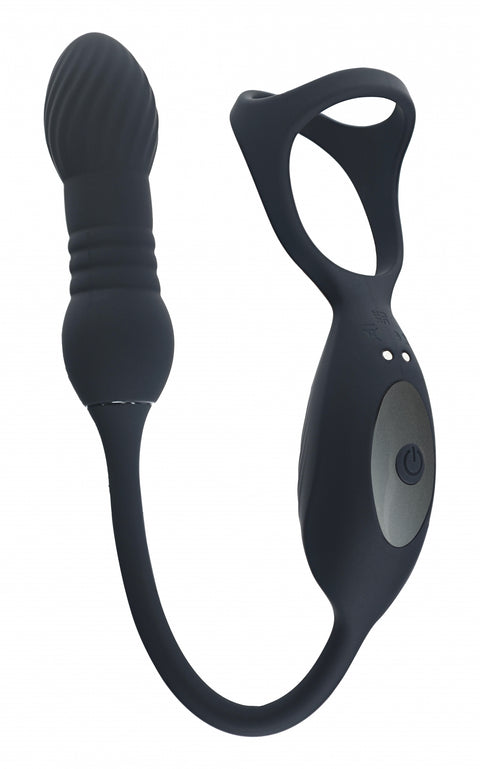 Levelz Vibrating & Thrusting Tri O Cock Ring With Prostate Stimulator