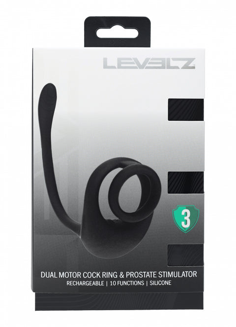 Levelz Dual Motor Silicone Cock Ring With Prostate Stimulator