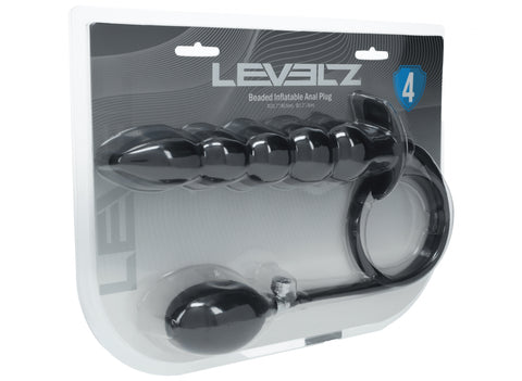 Levelz inflatable anal plug packaging on a white background