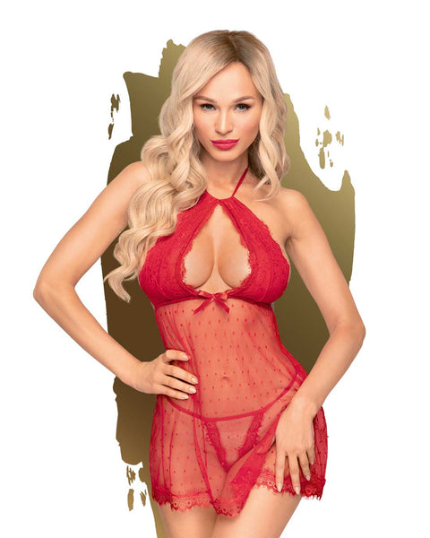 Penthouse Libido Boost Babydoll M/L Red 4471
