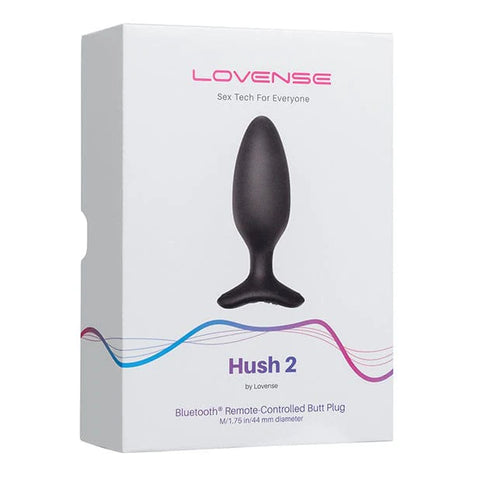 Lovense Hush 2 App-Controlled Silicone Vibrating Butt Plug 1.75"