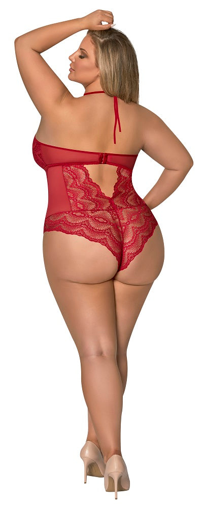 Exposed Sugar & Spice Teddy with Snap Crotch Red Queen M254