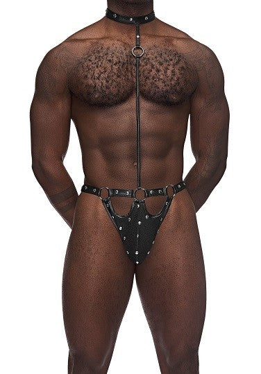 Male Power Fetish Tormentor Choker G-String S/M - PAK123