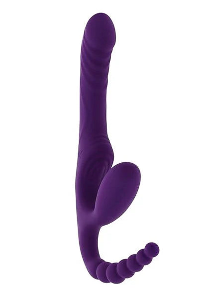 Hug It Out Purple Inflatable Strapless Strap On