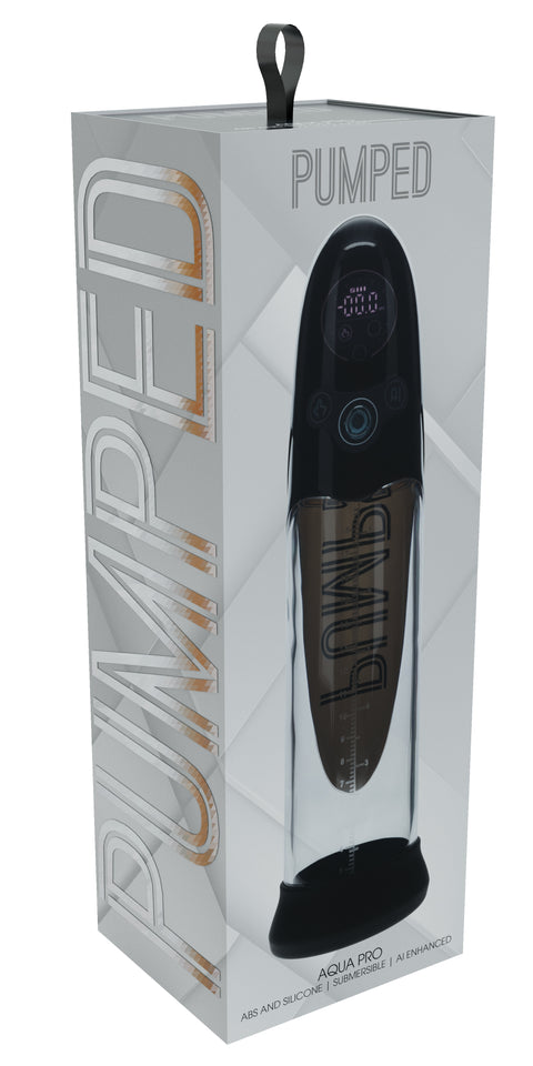 Pumped Aqua Pro Submersible Automatic AI Enabled Penis Pump Black
