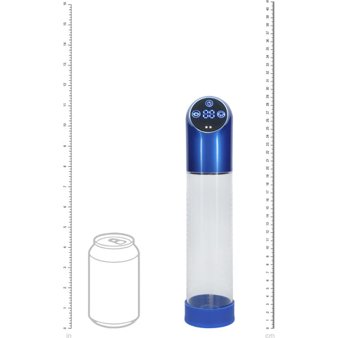 Pumped Automatic Penis Pump Metal Blue