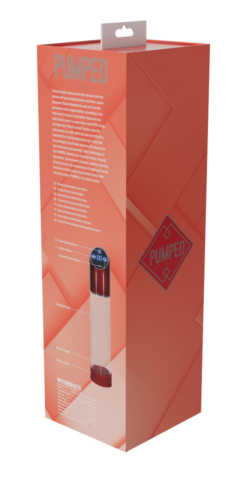 Pumped Automatic Penis Pump Metal Red