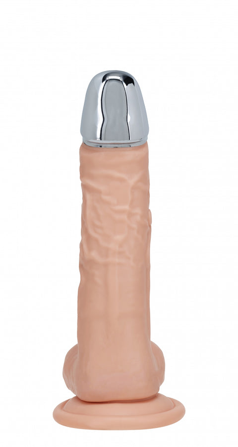 RealRock Wireless Rechargeable Remote Control Metalhead Vibrating Dildo 6"