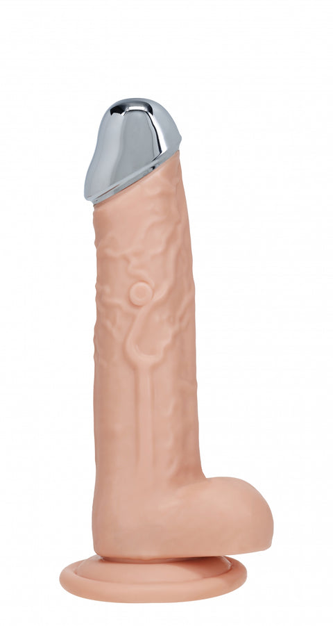 RealRock Wireless Rechargeable Remote Control Metalhead Vibrating Dildo 6"