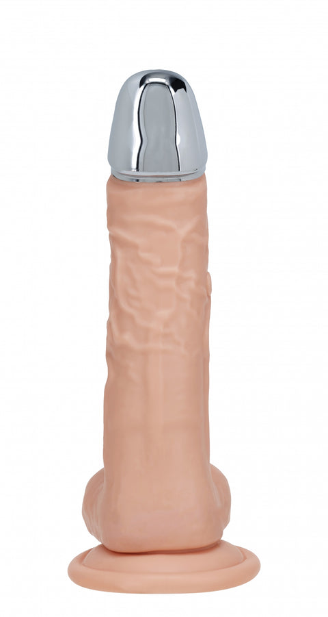 RealRock Wireless Rechargeable Remote Control Metalhead Vibrating Dildo 7"