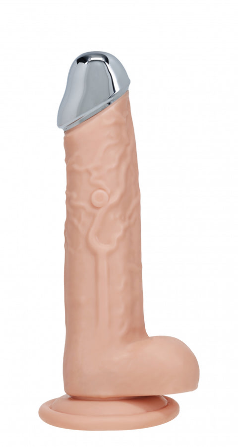 RealRock Wireless Rechargeable Remote Control Metalhead Vibrating Dildo 7"