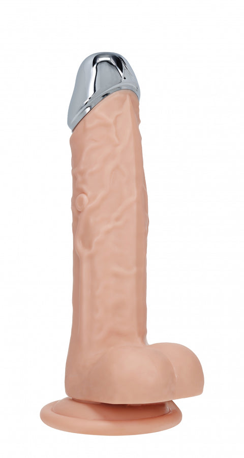 RealRock Wireless Rechargeable Remote Control Metalhead Vibrating Dildo 7"