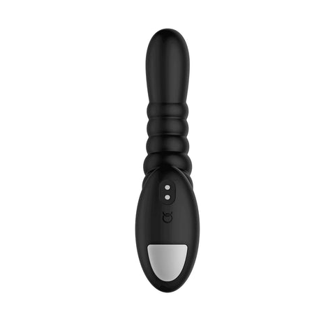 Forto Ribbed Pro Vibrating Anal Massager Black