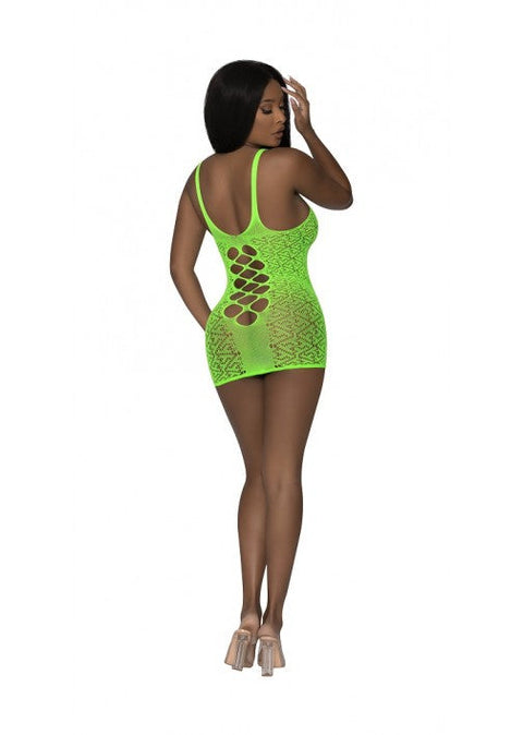 Exposed Seamless Dress Lime OS S122