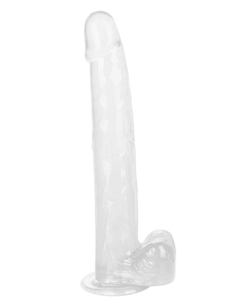 California Exotic Size Queen 12" Dong with Balls Clear