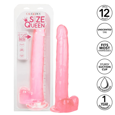 Cal Exotics Size Queen 12" Pink Dong w/ Balls