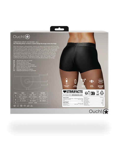 Ouch Vibrating Strap On Boxer – Black M/L