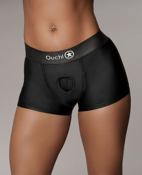 Ouch Vibrating Strap On Boxer – Black M/L