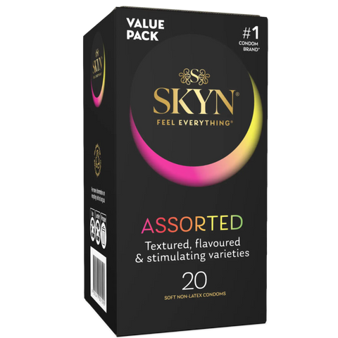 Skyn condom packaging on a white background