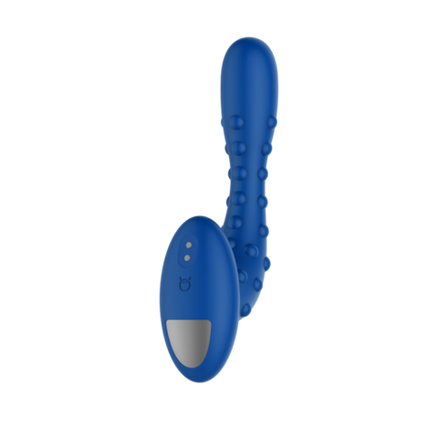 Forto Studded Pro Vibrating Anal Massager Blue