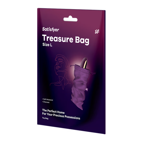 Satisfyer Treasure Bag Sex Toy Storage Pouch Violet L