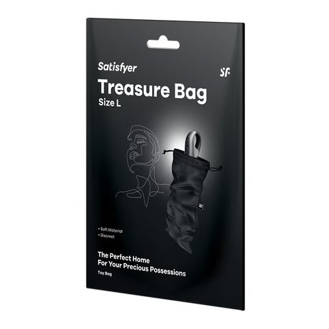 Satisfyer Treasure Bag Sex Toy Storage Pouch Black L