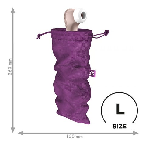 Satisfyer Treasure Bag Sex Toy Storage Pouch Violet L