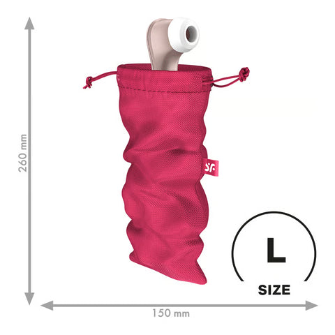 Satisfyer Treasure Bag Sex Toy Storage Pouch Pink L