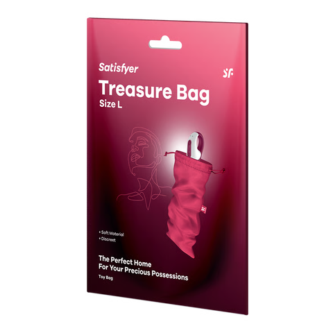 Satisfyer Treasure Bag Sex Toy Storage Pouch Pink L