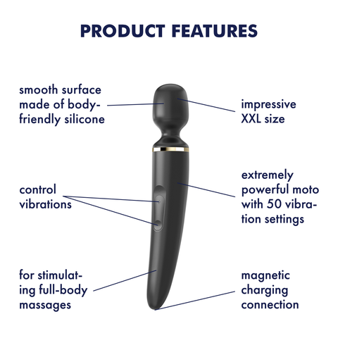 Satisfyer Wand-er Women Black/Gold