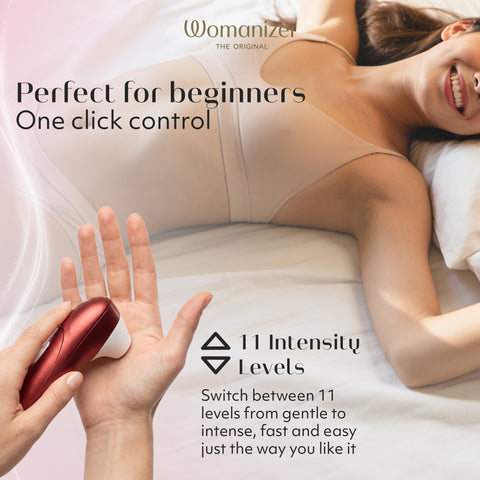Womanizer Pro Pleasure Air Clitoral Suction Stimulator Bordeaux Red