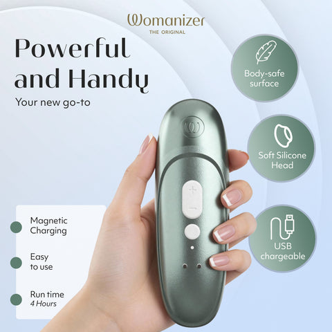 Womanizer Pro Pleasure Air Clitoral Suction Stimulator Sage Green