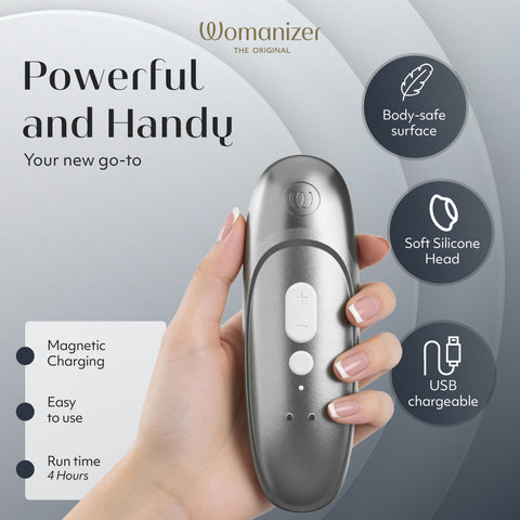 Womanizer Pro Pleasure Air Clitoral Suction Stimulator Silver