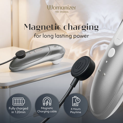Womanizer Pro Pleasure Air Clitoral Suction Stimulator Silver