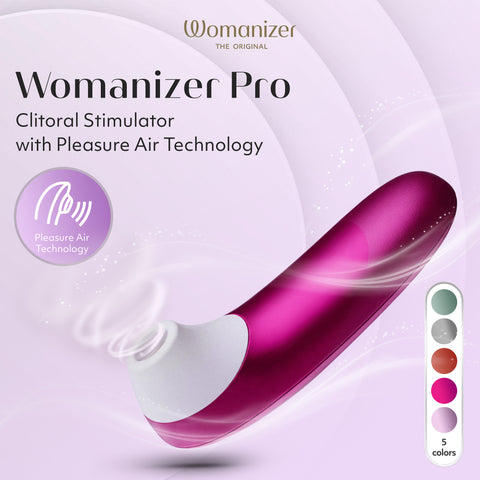 Womanizer Pro Pleasure Air Clitoral Suction Stimulator Vibrant Pink